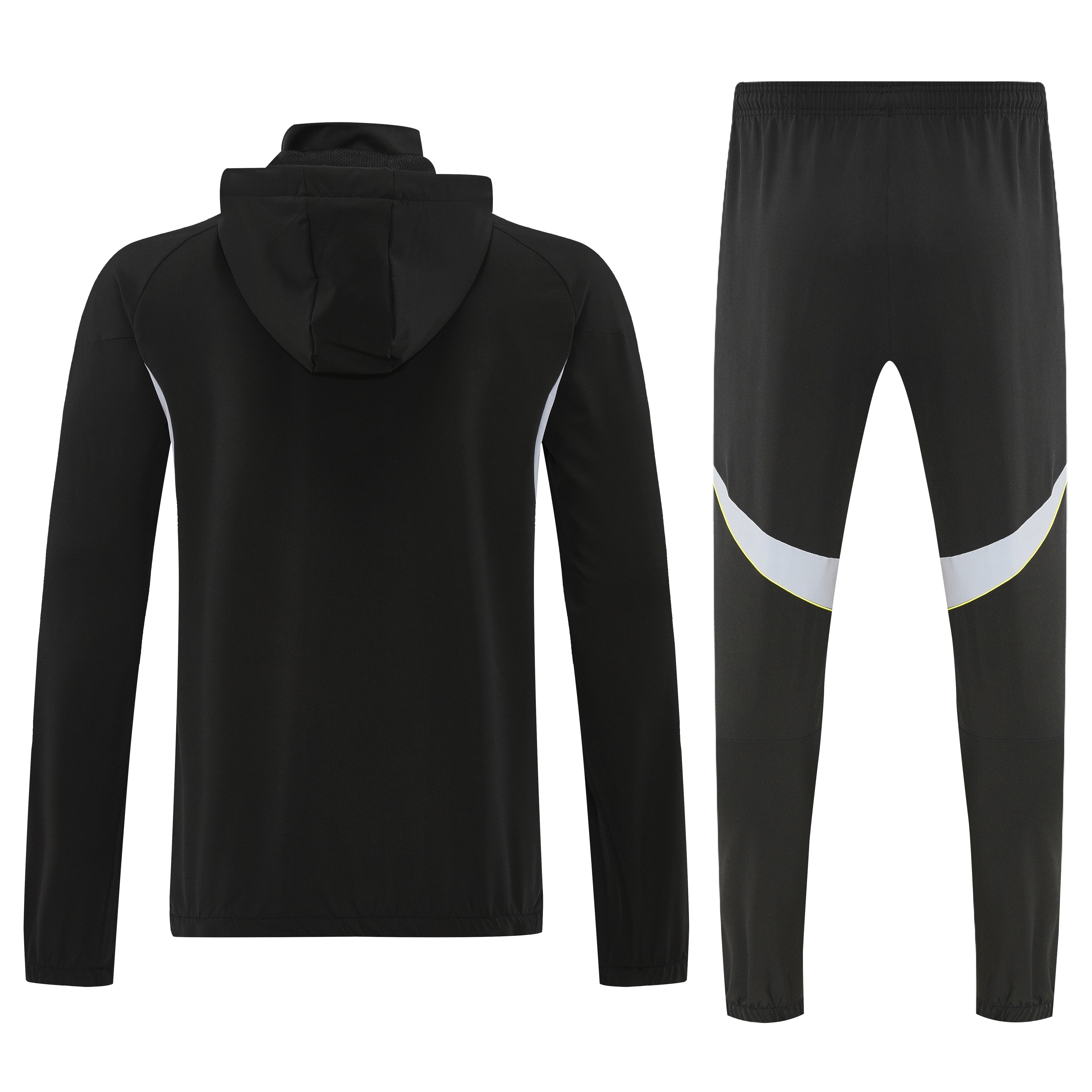 Tuta Real Madrid Black 25-26 Zip Intera