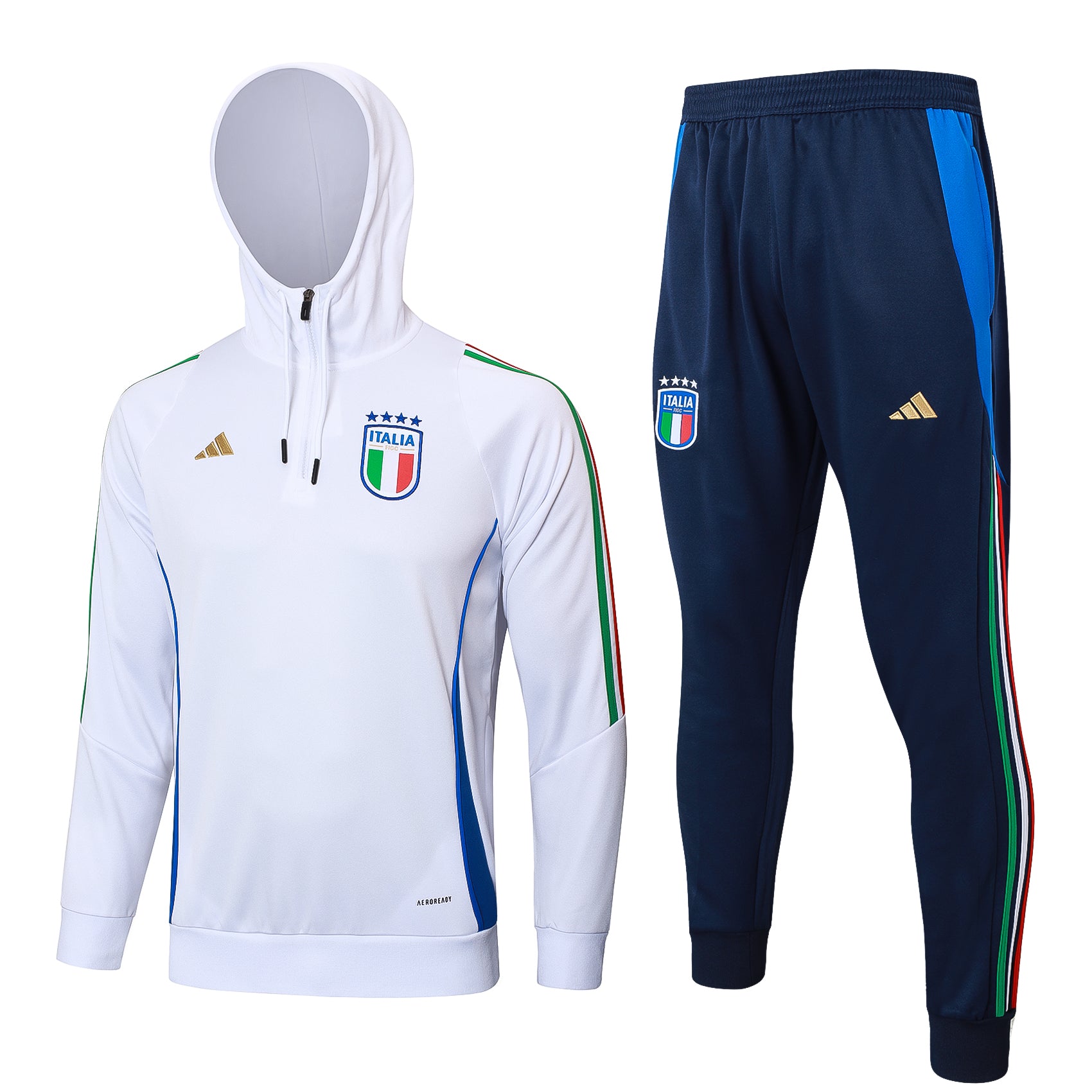 Italy White Tracksuit with Hood 2024/2025