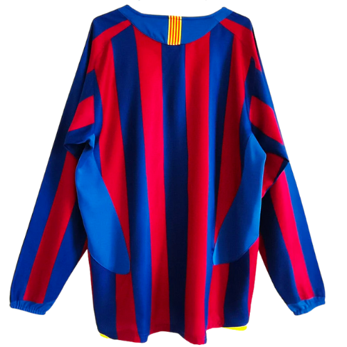 MAGLIA A MANICHE LUNGHE RETRO BARCELONA HOME 2005/06