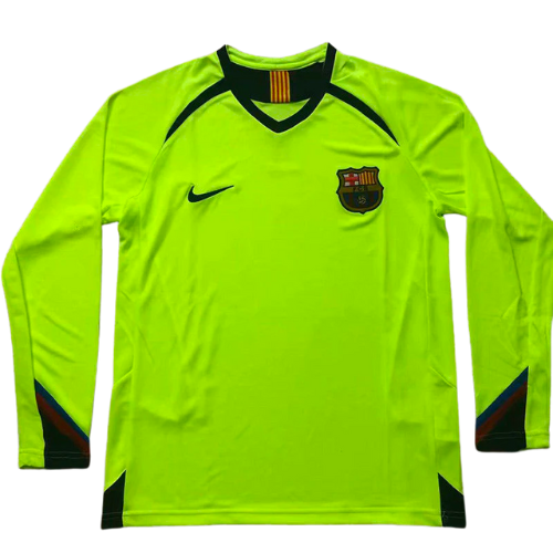 MAGLIA RETRO A MANICHE LUNGHE BARCELONA TRASFERTA 2005/06