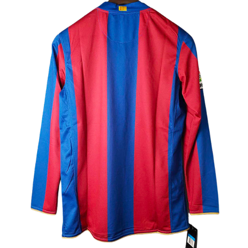 MAGLIA A MANICHE LUNGHE RETRO BARCELONA HOME 2007/08