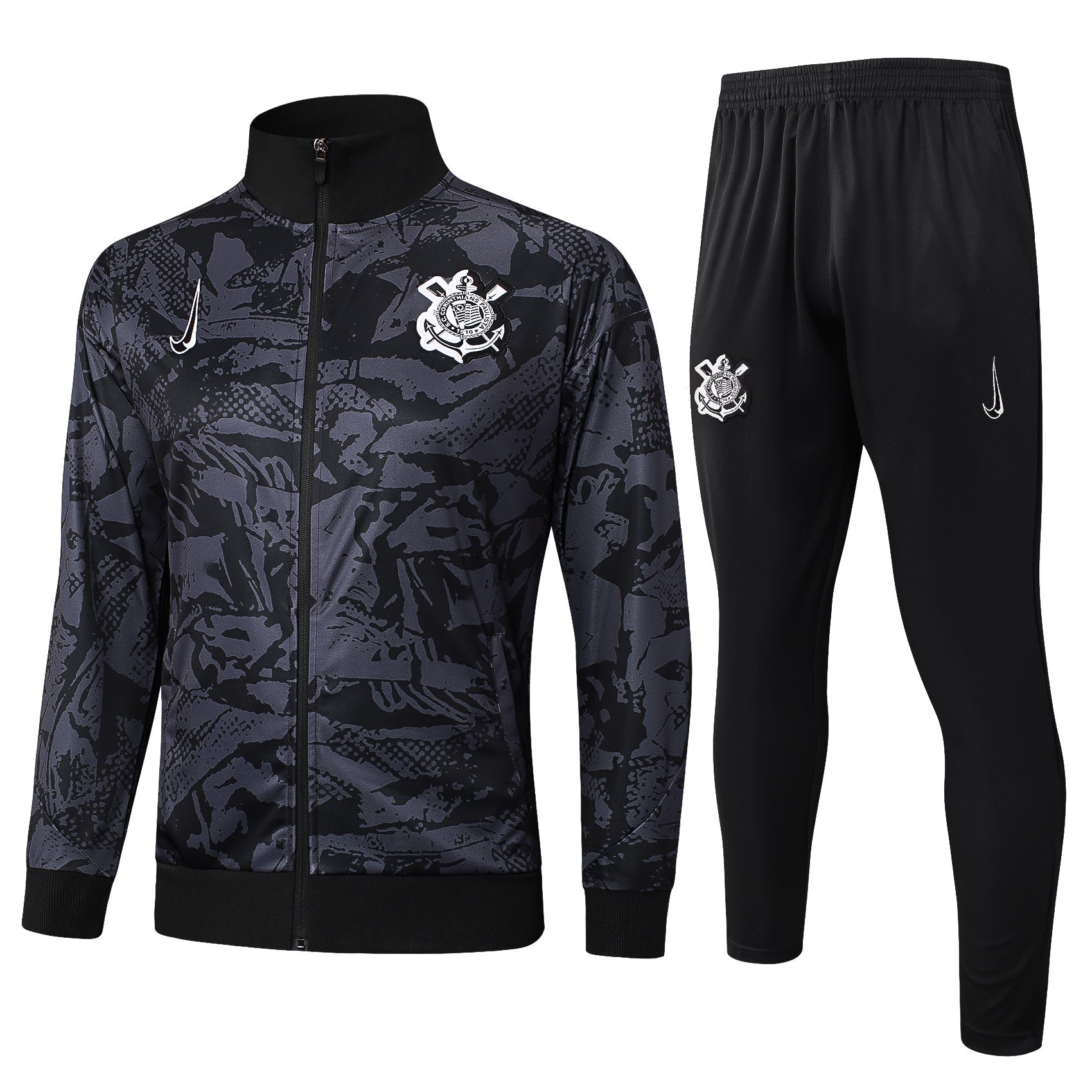 Tuta Corinthians nero zip 2025/26