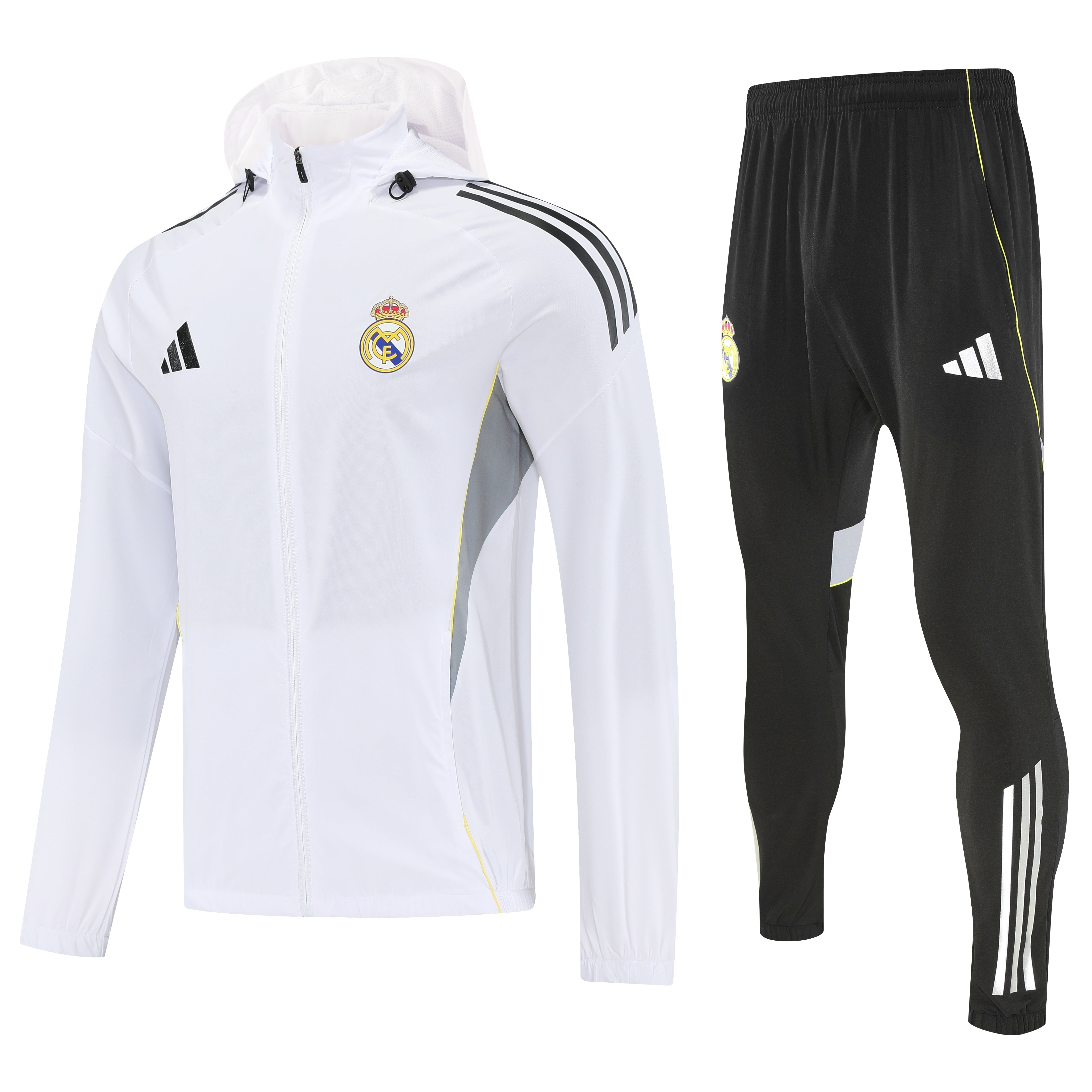 Tuta Real Madrid White 25-26 Zip Intera