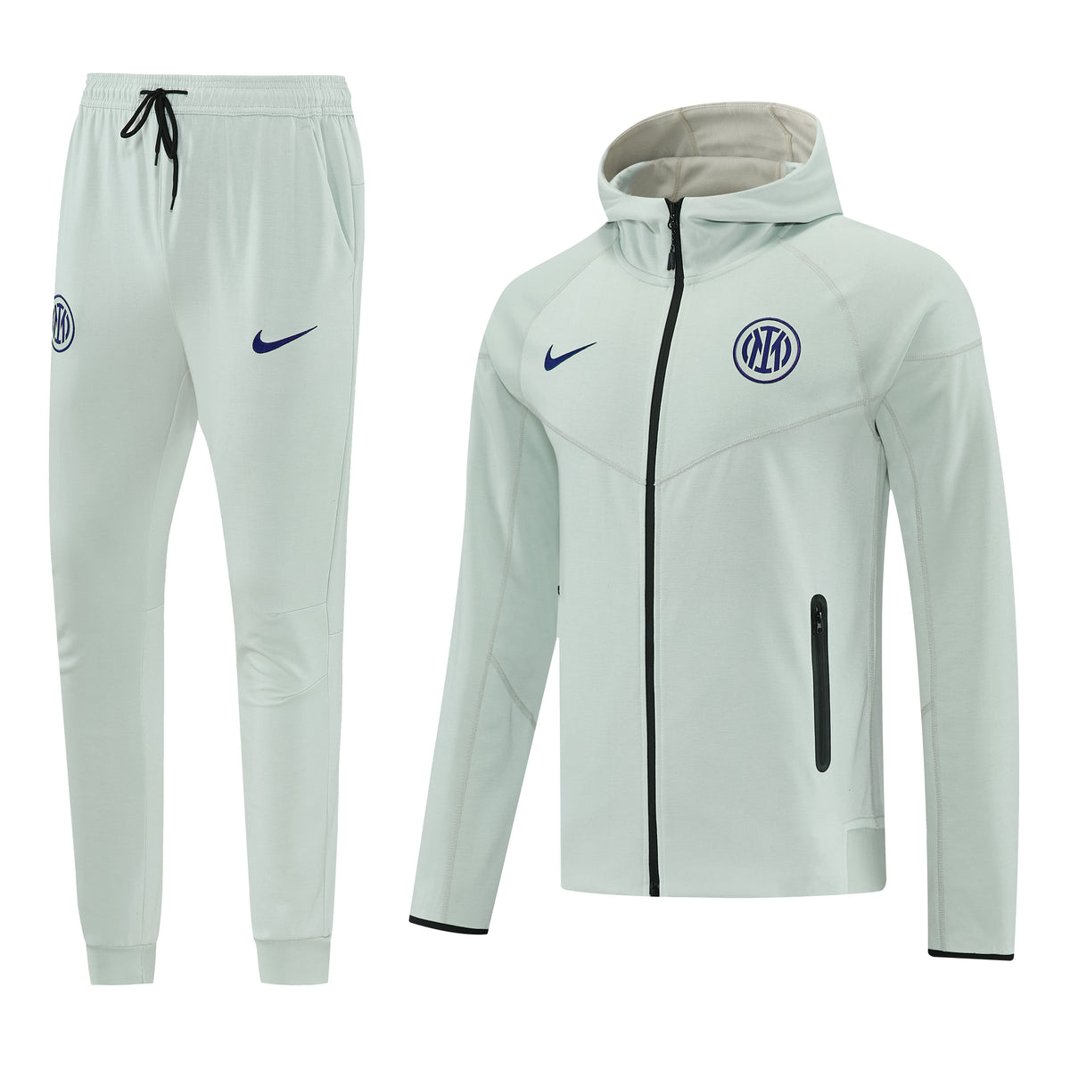 Tuta Inter zip con cappuccio 26-27 bianco