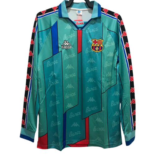 MAGLIA A MANICHE LUNGHE RETRO BARCELONA HOME 1996