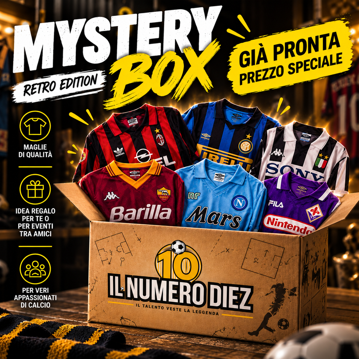 Mistery Box BOX 2 MAGLIE "S" SQUADRE ITALIANE RETRÒ