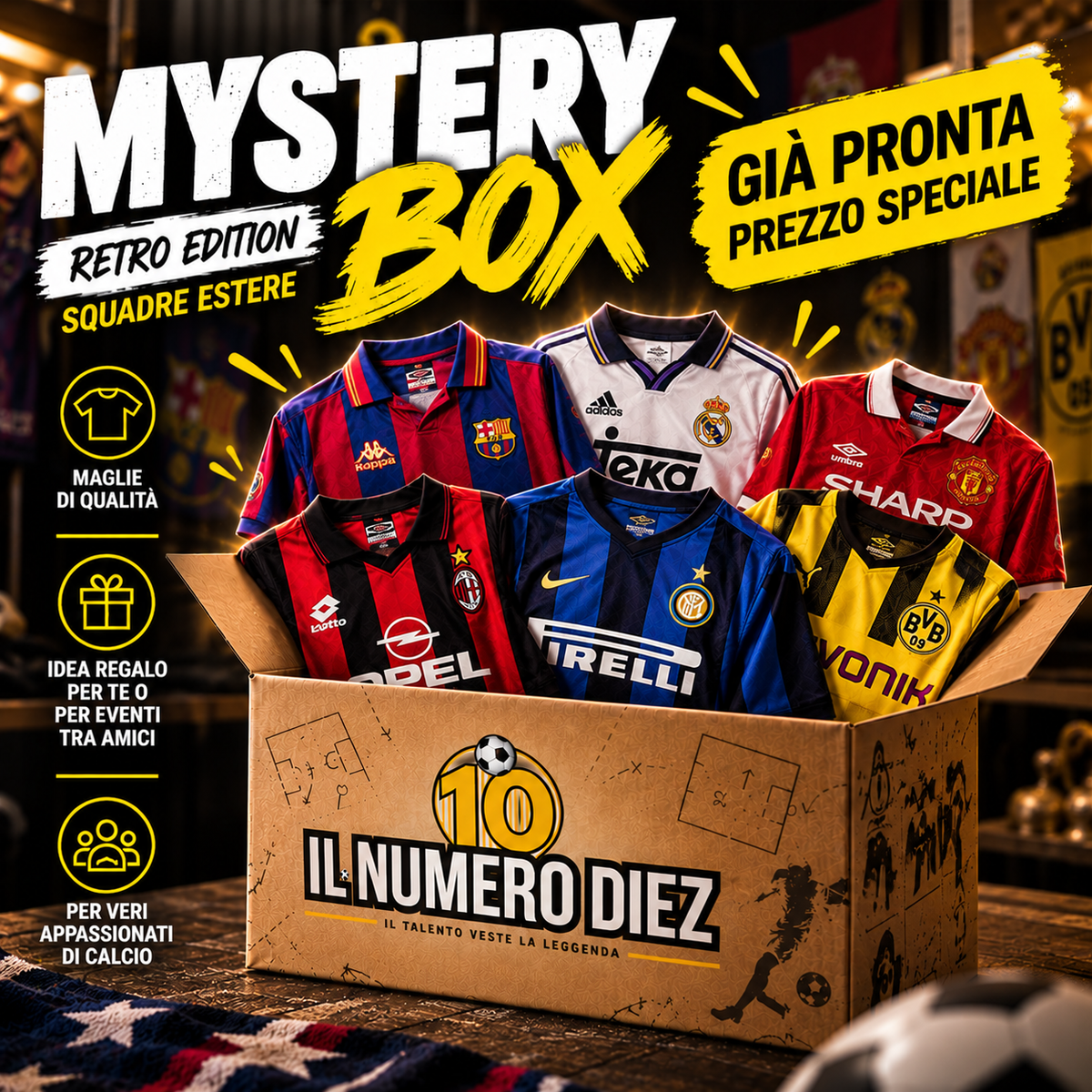 Mistery Box BOX 3 MAGLIE "XXL" SQUADRE ESTERE RETRÒ