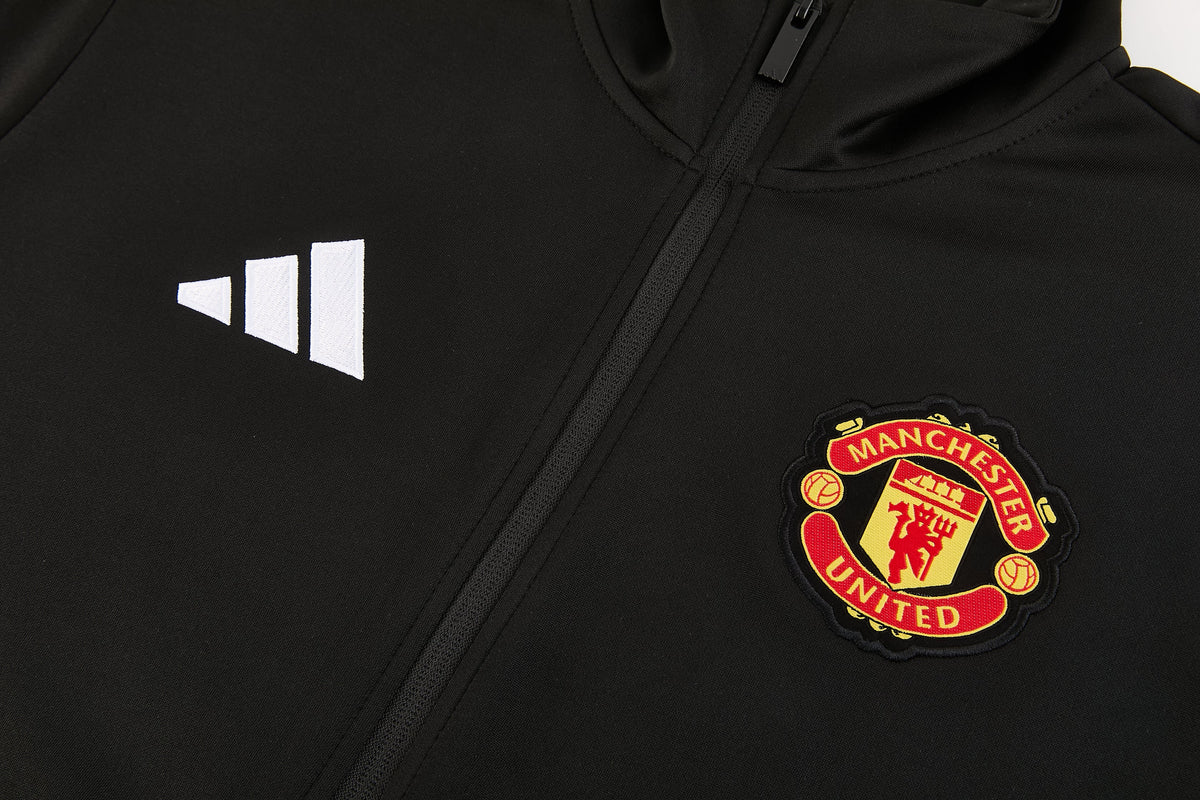 Tuta Manchester United zip 26-27 nero