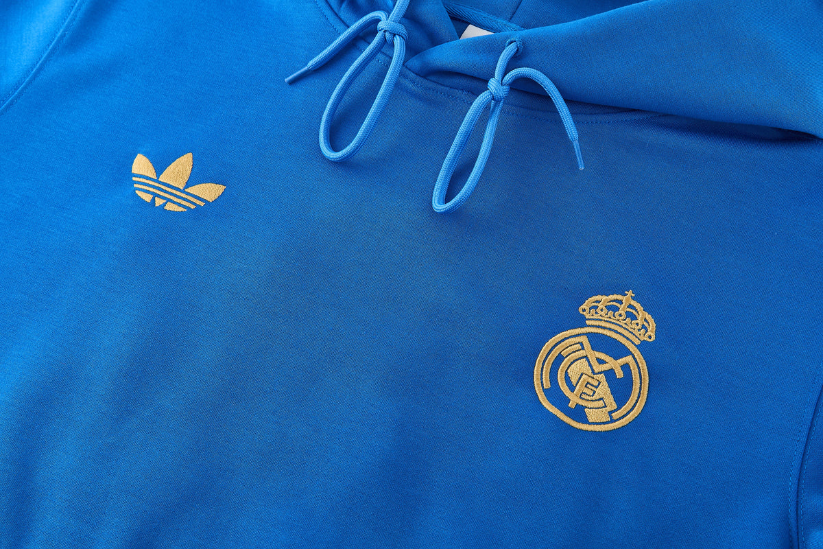 Tuta Real Madrid con cappuccio 26-27 azzurro